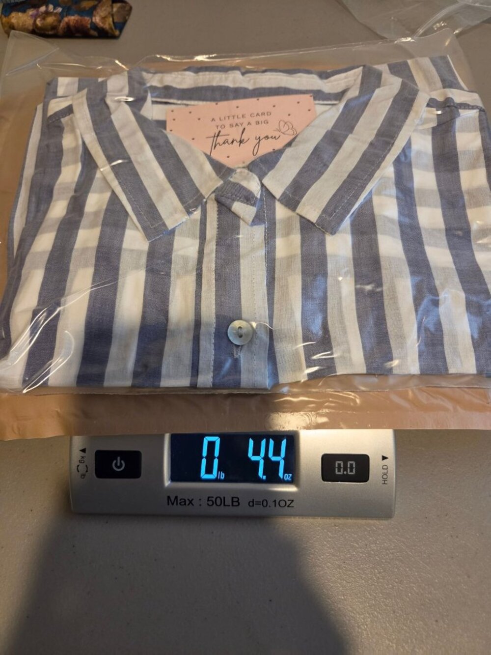 Striped Button-Down Shirt By Lola River - Coastal Grandma, Hampton's Style, (Med - Picture 12 of 12